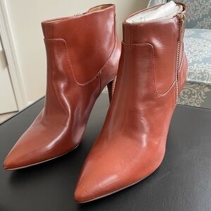 Nine West Brown Cognac Piranha Ankle Bootie Size 6.5